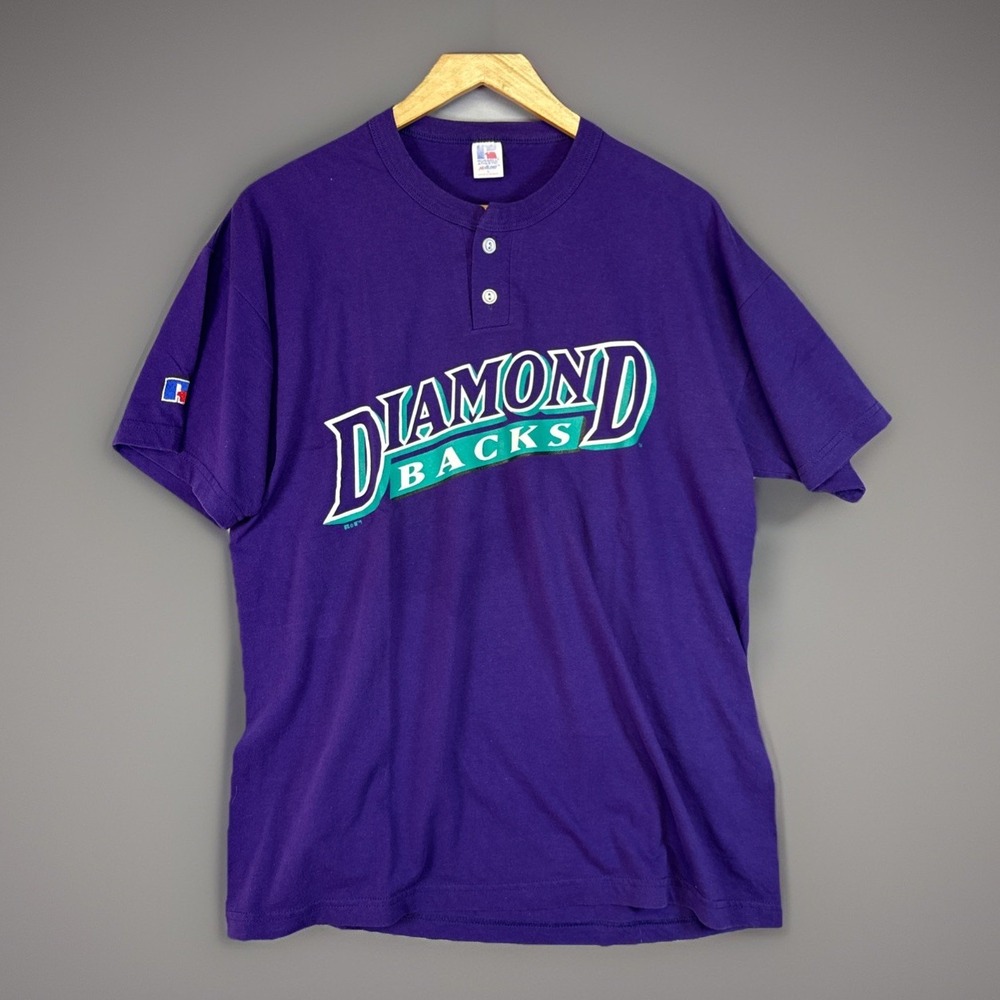 Vintage Purple Diamond Backs Arizona‎ Baseball Shirt Large MLB Size L